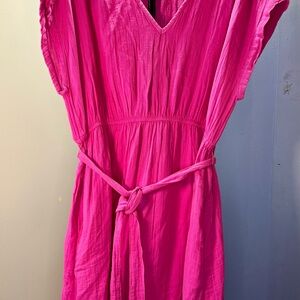 GAP Vivid Pink Midi Dress